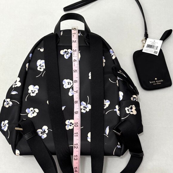 NWOT Kate Spade Chelsea Daisy Floral Printed Medium Backpack Bag Nylon Card Case - Picture 5 of 7